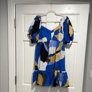 Colorful Abstract Print Dress